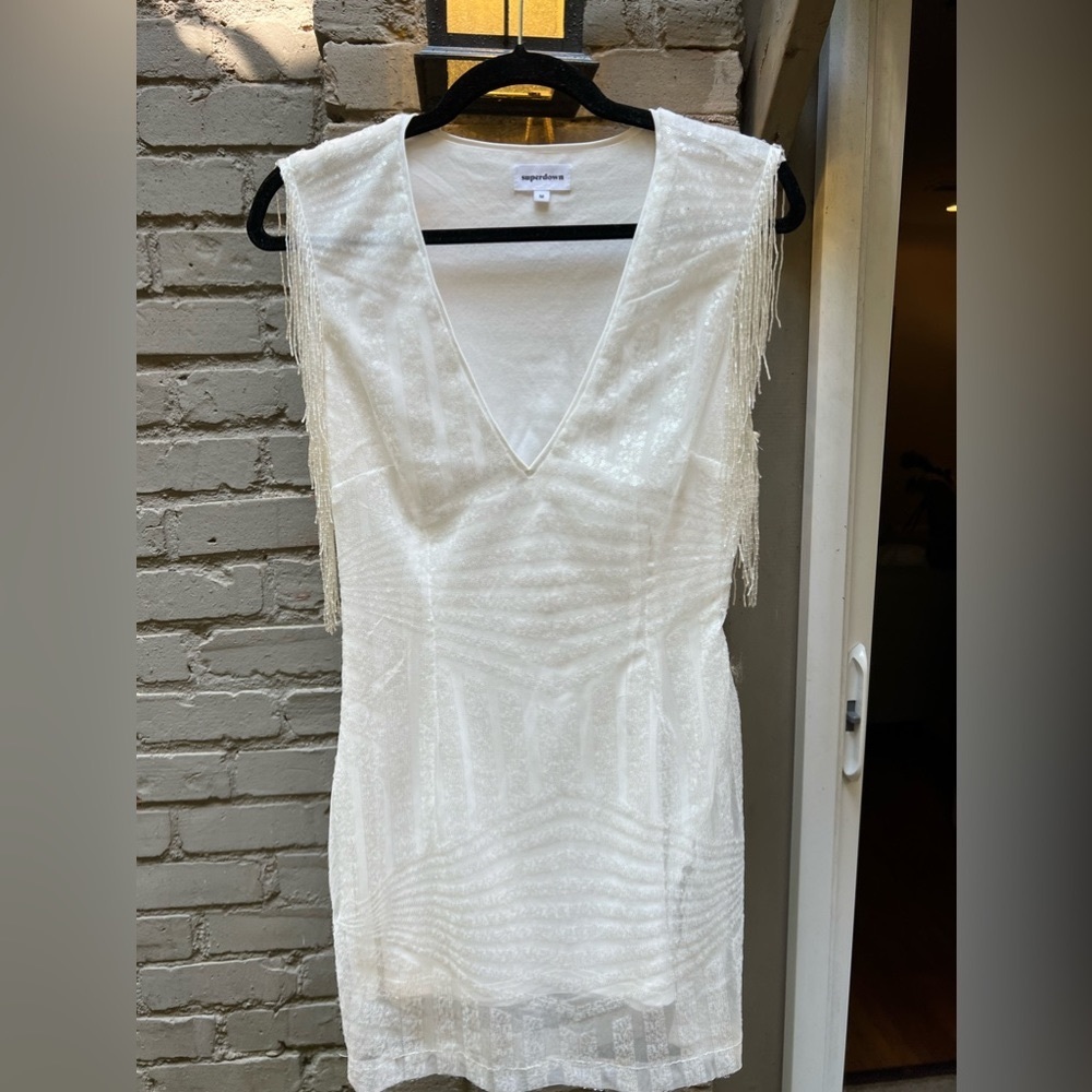 Revolve superdown white mini dress
